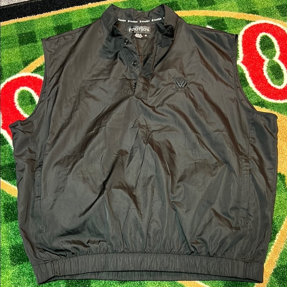 FootJoy Black M Sleeveless Windbreaker Vest Windham Country Club NH